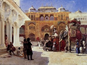 Arrival Of Prince Humbert, The Rajah, At The Palace Of Amber — Edwin Lord Weeks