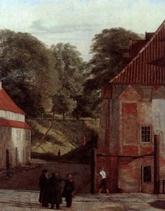 A View Of The Square In The Kastel Looking Towards The Ramparts — Christen Købke, National Romanticism