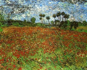 Field With Poppies — Vincent Willem Van Gogh, Post-impressionism