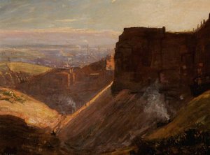 View Of Llanelli From The Furnace Quarry — James Dickson Innes, Romanticism