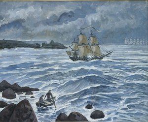 Voilier Par Gros Temps — Yvonne Jean Haffen