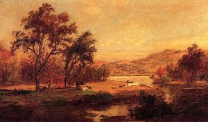By The Lake — Jasper Francis Cropsey, Hudson River School