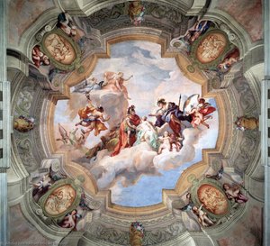 Andromeda Being Taken Up Into Olympus — Johann Michael Rottmayr