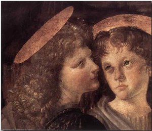 The Baptism Of Christ (detail) — Leonardo Da Vinci