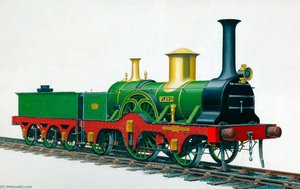 York, Newcastle And Berwick Railway 2–2–2 Locomotive 'plews' — Henry Maurice Whitcombe