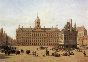 Dam Square, Amsterdam_2 — Gerrit Adriaenszoon Berckheyde, Dutch Classicism