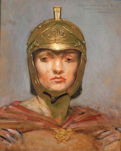 Study For Mural For Appellate Court Building, New York Statute Law , Helmet For Figure Of Force — Kenyon Cox