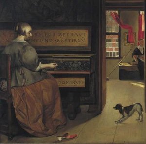 Woman At The Virginals — Gabriel Metsu