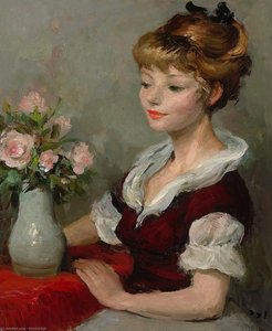 Claudine with Bouquet, (1965)