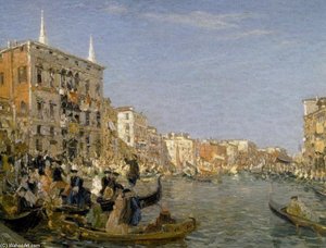 The Great Fete On The Grand Canal Venice — Emma Ciardi, Impressionism