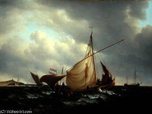 Dutch Boat Putting To Sea, — Charles Martin Powell