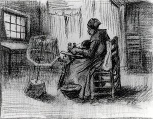 Peasant Woman Reeling Yarn — Vincent Willem Van Gogh, Contemporary Realism