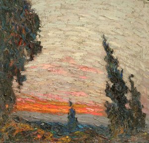 Trees And Sunset — Sidney Herbert Sime