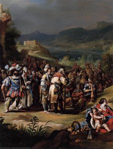 The Preaching Of St John The Baptist (detail) — Bartholomeus Breenbergh, Italianate Landscape Painting