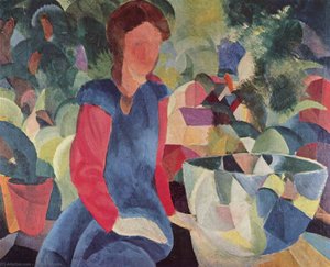 Girl With A Fish Bowl — August Macke