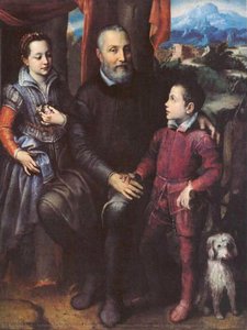 Family Portrait, Minerva, Amilcare And Asdrubale Anguissola — Sofonisba Anguissola