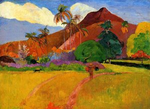 Mountains In Tahiti — Eugène Henri Paul Gauguin, Post-impressionism