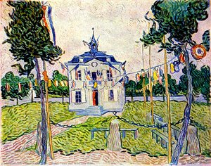 Auvers Town Hall In 14 July 1890 — Vincent Willem Van Gogh, Post-impressionism