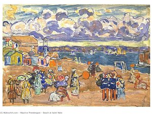 Beach At Saint Malo — Maurice Brazil Prendergast