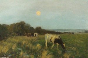 Cattle In Moonlight — Algernon Talmage