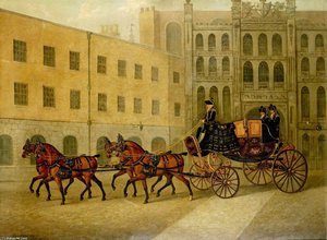 The Dress Chariot Of Sheriff Of The City Of London In The Courtyard Of The Guildhall, London — John Nost Sartorius