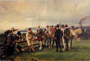 The Armada In Sight — John Seymour Lucas