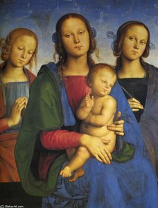 Madonna And Child With St. Catherine And St. Rosa — Vannucci Pietro (le Perugin)