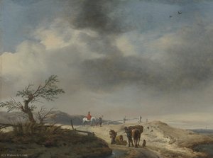 Dune Landscape With Figures — Pieter Wouwerman