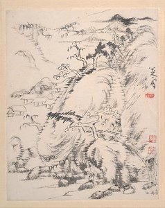 清 朱耷 (八大山人) 山水圖 冊 Landscape album