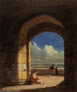 An Arch at Holy Island, Northumberland,