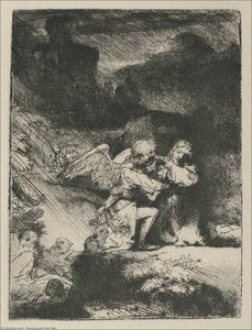 Our Lord In The Garden Of The Olives — Rembrandt Van Rijn, Dutch Baroque
