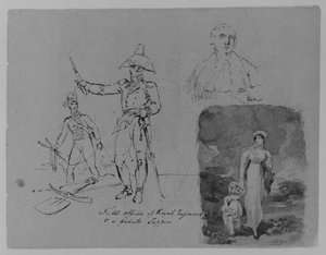 Portrait Of A Cleric; Standing Man In Animal Skins; Portrait Of A Woman; Man's Head — Thomas Sully