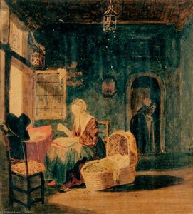 An Interior (after Gerrit Dou) — Joseph Clover