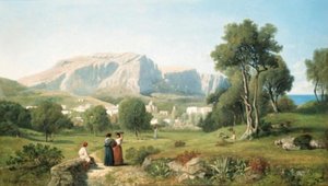 View Taken On The Island Of Capri, Bay Of Naples — Henri-joseph Harpignies
