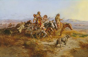 Indian Women Moving — Charles Marion Russell, Western Art
