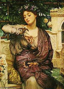 Lesbia And Her Sparrow — Sir Edward John Poynter