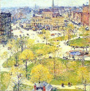 Union Square In Spring — Frederick Childe Hassam, American Impressionism