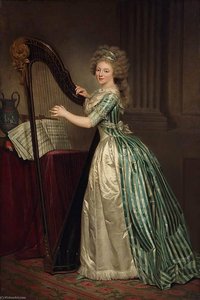 Self Portrait With A Harp — Rose Adélaïde Ducreux