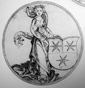Woman Three Stars — Martin Schongauer