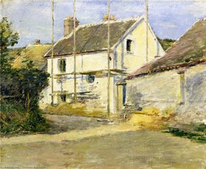 House With Scaffolding — Theodore Robinson