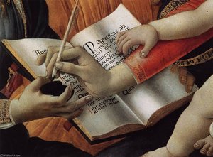 Madonna Del Magnificat (detail)2 — Sandro Botticelli, Early Renaissance