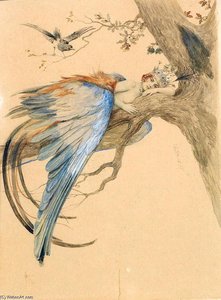 Blue Bird (bird Sirin) — Sergey Solomko, Art Nouveau