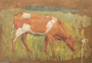 Study Of A Cow Grazing — Sir Alfred James Munnings