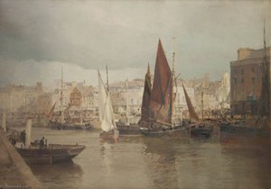 The North Quay With Old St Matthew's, 1895 — John Miller Nicholson