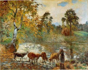The Pond At Montfoucault — Camille Pissarro