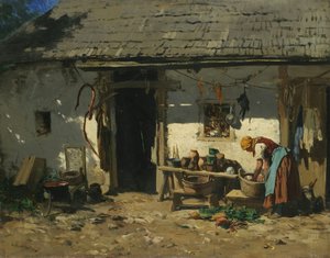 Farmer´s House In Lower Austria — August Von Pettenkofen, Realism