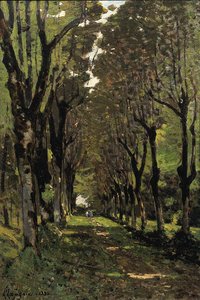 Path In The Park At Tremellérie — Henri-joseph Harpignies