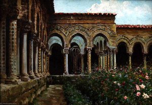Le cloître de Monreale en Sicile (titre inscrit)