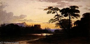 A Figure In A Wooded Landscape — John Varley I (the Older)