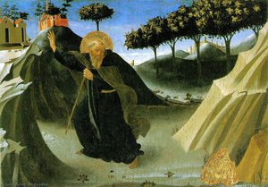 San Antonio Abad Tentado Por Un Pedazo De Oro — Fra Angelico